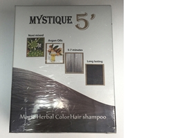 MYSTIQUE 5- Herbal Color Hair Shampoo ( Dark Brown )