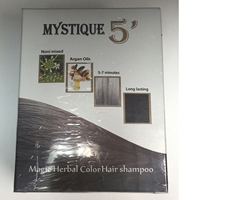 MYSTIQUE 5' Magic Herbal Color Shampoo (Medium Light Brown)
